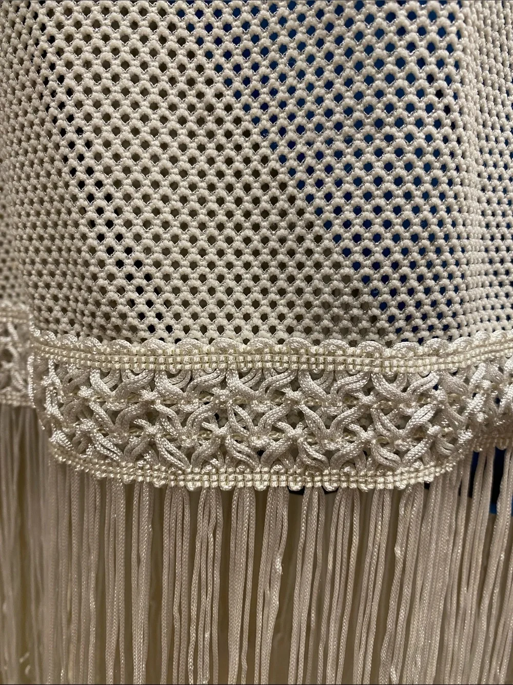 Victoria's Secret Cream Fringe Mesh Swim Cover-Up Tunic